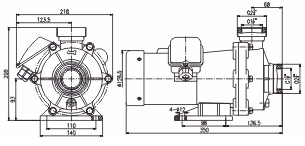 MP系列微型磁力驅動循環(huán)泵安裝尺寸圖 MP系列微型磁力驅動循環(huán)泵安裝尺寸圖